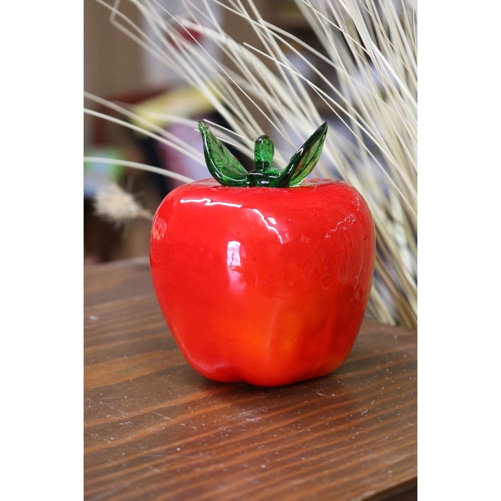 Handblown Glass Red Apple